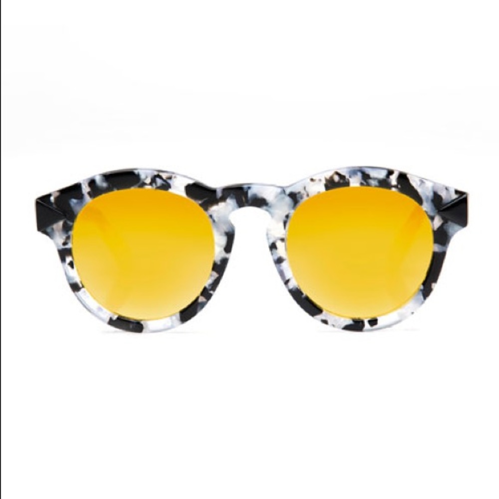 KREWE Toulouse Yellow Mirrored Sunglasses